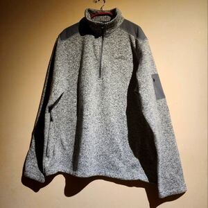 Eddie Bauer Heather Gray 1/4 Zip Pullover Sweatshirt